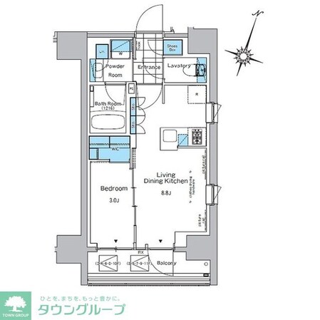 ルフォンプログレ神田プレミアの物件間取画像